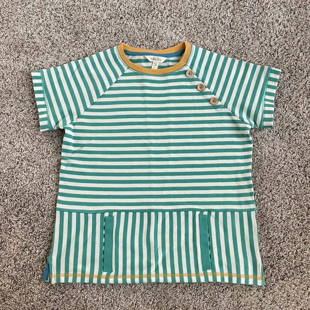 Adorable Matilda Jane girls size 12 striped short sleeve textured top
